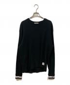 uniform experimentユニフォームエクスペリメント）の古着「COLOR RIBBED WAFFLE CREWNECK TOP」｜ブラック