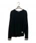 uniform experiment（ユニフォームエクスペリメント）の古着「COLOR RIBBED WAFFLE CREWNECK TOP」｜ブラック