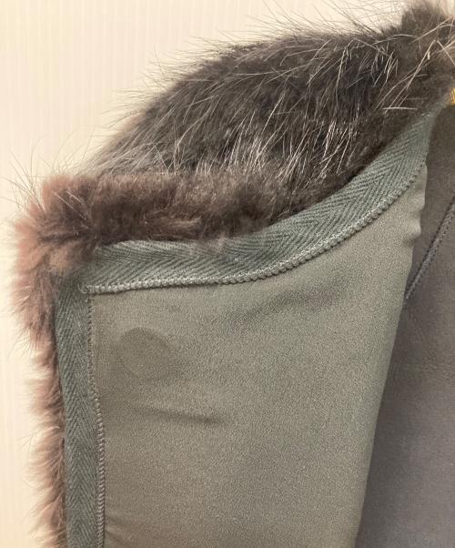 INES & MARECHAL（イネス・エ・マレシャル）INES & MARECHAL (イネス・エ・マレシャル) ラムレザー切替ロングベスト ネイビー サイズ:	SIZE 38の古着・服飾アイテム