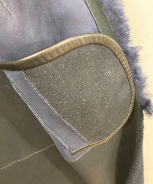 INES & MARECHAL（イネス・エ・マレシャル）INES & MARECHAL (イネス・エ・マレシャル) ラムレザー切替ロングベスト ネイビー サイズ:	SIZE 38の古着・服飾アイテム