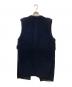 INES & MARECHAL (イネス・エ・マレシャル) ラムレザー切替ロングベスト ネイビー サイズ:	SIZE 38：20000円