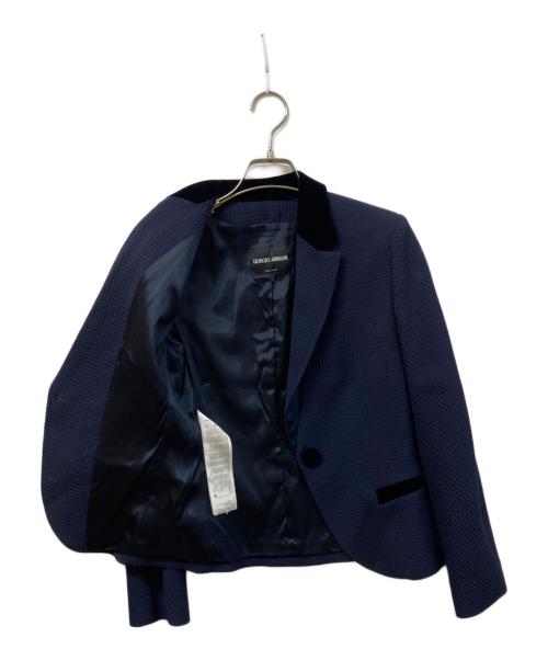 GIORGIO ARMANI（ジョルジオアルマーニ）GIORGIO ARMANI (ジョルジオアルマーニ) コントラストラペルジャケット ネイビー サイズ:SIZE 38の古着・服飾アイテム