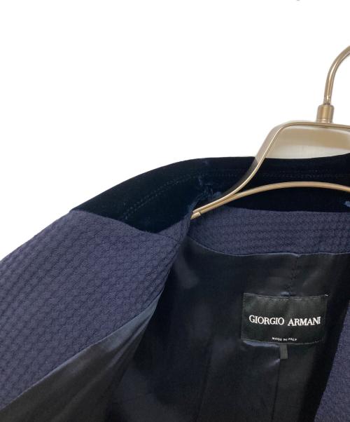 GIORGIO ARMANI（ジョルジオアルマーニ）GIORGIO ARMANI (ジョルジオアルマーニ) コントラストラペルジャケット ネイビー サイズ:SIZE 38の古着・服飾アイテム