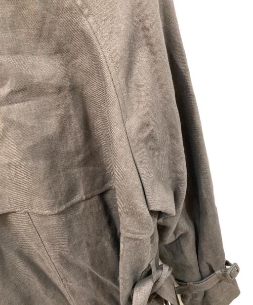 Deuxieme Classe/EVERYDAY I LIKE.（ドゥーズィエム クラス/エブリデイ アイ ライク）Deuxieme Classe/EVERYDAY I LIKE. (ドゥーズィエム クラス/エブリデイ アイ ライク) リネン トレンチコート グレー サイズ:実寸をご確認くださいの古着・服飾アイテム