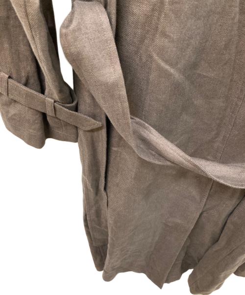 Deuxieme Classe/EVERYDAY I LIKE.（ドゥーズィエム クラス/エブリデイ アイ ライク）Deuxieme Classe/EVERYDAY I LIKE. (ドゥーズィエム クラス/エブリデイ アイ ライク) リネン トレンチコート グレー サイズ:実寸をご確認くださいの古着・服飾アイテム