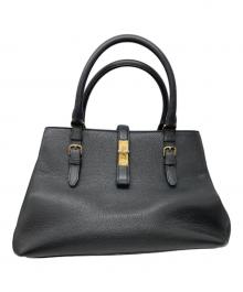 BALLY（バリー）の古着「BOOM レザーハンドバッグ」｜ブラック
