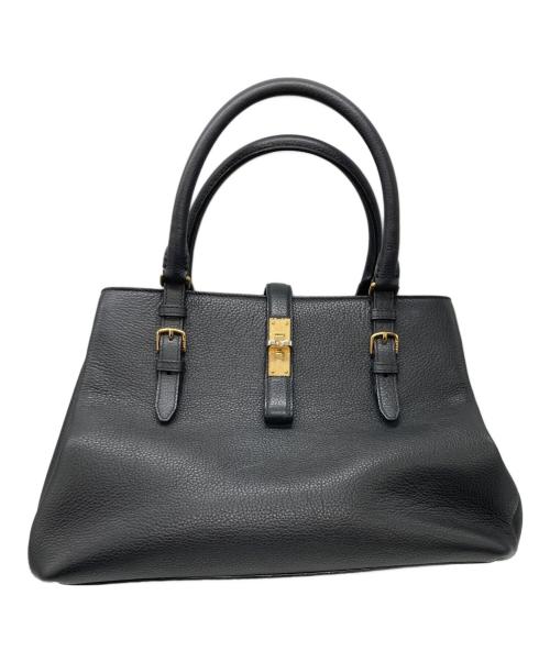 BALLY（バリー）BALLY (バリー) BOOM レザーハンドバッグ ブラックの古着・服飾アイテム