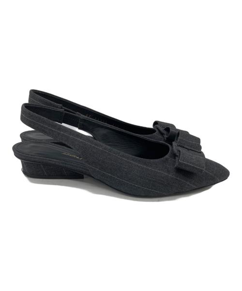 Salvatore Ferragamo（サルヴァトーレ フェラガモ）Salvatore Ferragamo (サルヴァトーレ フェラガモ) Viva Sling グレー サイズ:	SIZE 5 1/2の古着・服飾アイテム