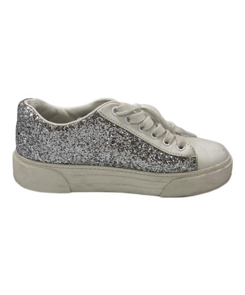 MIU MIU（ミュウミュウ）MIU MIU (ミュウミュウ) グリッタースニーカー ホワイト サイズ:	SIZE 35.5の古着・服飾アイテム