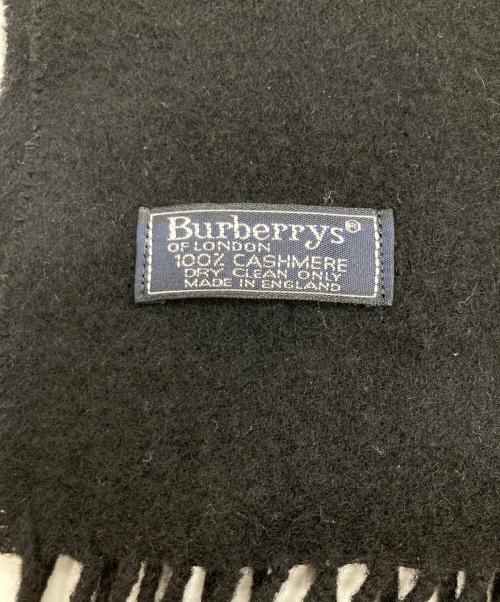 Burberry's（バーバリーズ）Burberry's (バーバリーズ) カシミヤマフラー ブラックの古着・服飾アイテム