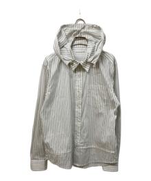san san gear（サンサンギア）の古着「Stripe Hood Shirts」｜ホワイト