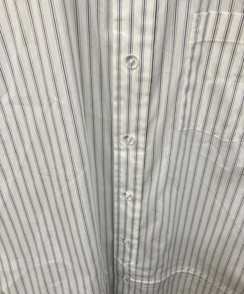 san san gear（サンサンギア）SAN SAN GEAR (サンサンギア) Stripe Hood Shirts ホワイト サイズ:	SIZE 2の古着・服飾アイテム