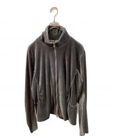 NVRFRGT（ネヴァーフォーゲット）の古着「Velour Zip Up Track Topベロアジャケット」｜グレー