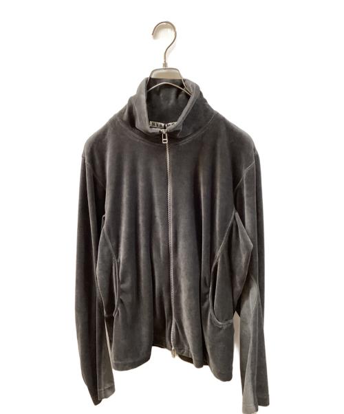 NVRFRGT（ネヴァーフォーゲット）NVRFRGT (ネヴァーフォーゲット) Velour Zip Up Track Topベロアジャケット グレー サイズ:SIZE 2の古着・服飾アイテム