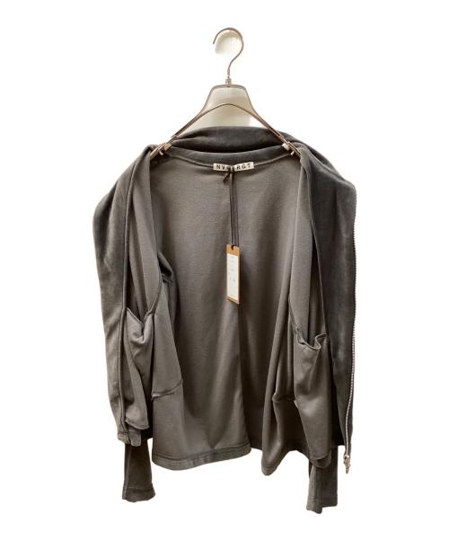 NVRFRGT（ネヴァーフォーゲット）NVRFRGT (ネヴァーフォーゲット) Velour Zip Up Track Topベロアジャケット グレー サイズ:SIZE 2の古着・服飾アイテム
