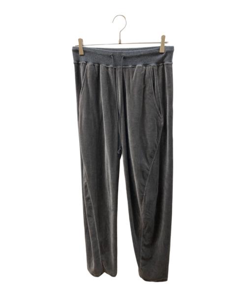 NVRFRGT（ネヴァーフォーゲット）NVRFRGT (ネヴァーフォーゲット) VELOUR 3D TWISTED LOUNGE PANTS グレー サイズ:SIZE 2の古着・服飾アイテム