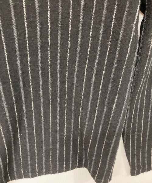 ROBE DE CHAMBRE COMME DES GARCONS（ローブドシャンブル コムデギャルソン）ROBE DE CHAMBRE COMME DES GARCONS (ローブドシャンブル コムデギャルソン) ストライプカットソー ブラック サイズ:実寸をご確認くださいの古着・服飾アイテム