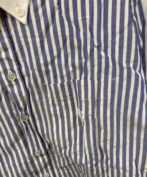 CELINE（セリーヌ）CELINE (セリーヌ) クロップドストライプシャツ ブルー サイズ:SIZE 38の古着・服飾アイテム