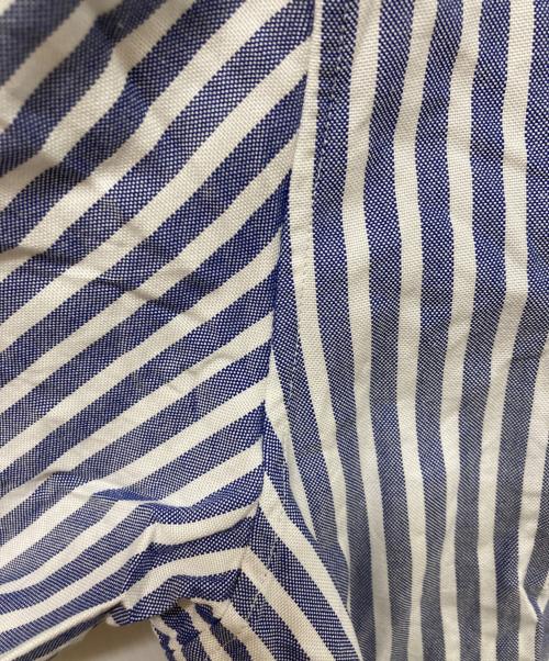 CELINE（セリーヌ）CELINE (セリーヌ) クロップドストライプシャツ ブルー サイズ:SIZE 38の古着・服飾アイテム