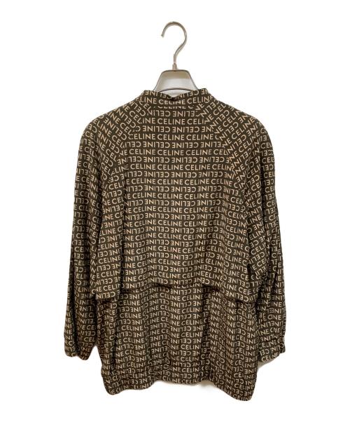 CELINE（セリーヌ）CELINE (セリーヌ) シルクノーカラージャケット ブラウン サイズ:SIZE 34の古着・服飾アイテム