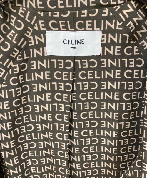 CELINE（セリーヌ）CELINE (セリーヌ) シルクノーカラージャケット ブラウン サイズ:SIZE 34の古着・服飾アイテム