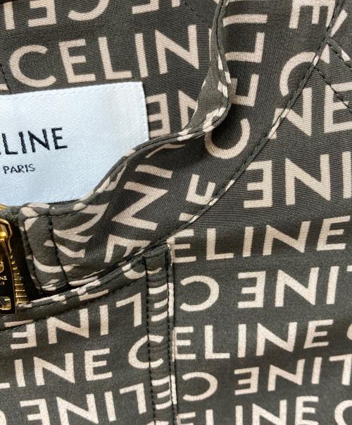 CELINE（セリーヌ）CELINE (セリーヌ) シルクノーカラージャケット ブラウン サイズ:SIZE 34の古着・服飾アイテム