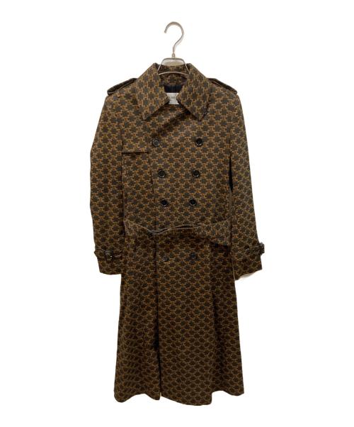 CELINE（セリーヌ）CELINE (セリーヌ) リオンフ柄 トレンチコート ブラウン サイズ:SIZE 34の古着・服飾アイテム
