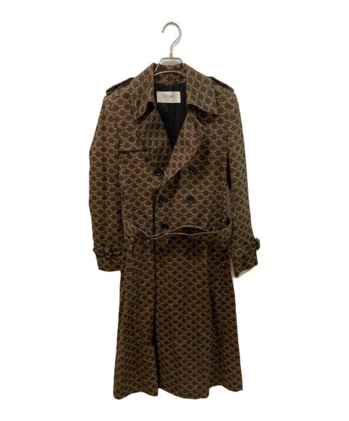 CELINE（セリーヌ）CELINE (セリーヌ) リオンフ柄 トレンチコート ブラウン サイズ:SIZE 34の古着・服飾アイテム