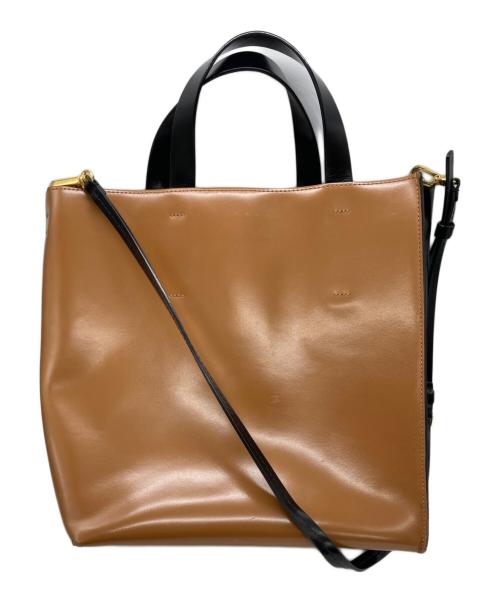 MARNI（マルニ）MARNI (マルニ) MUSEO 2WAYバッグ ブラウンの古着・服飾アイテム