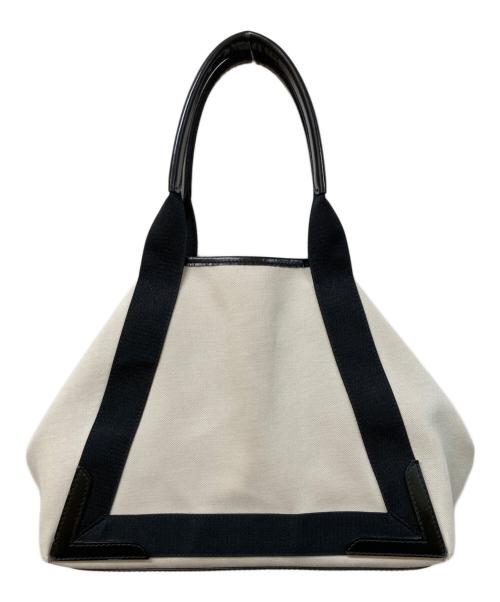 BALENCIAGA（バレンシアガ）BALENCIAGA (バレンシアガ) NAVY CABAS NEW M ネイビーカバ トートバッグ アイボリーの古着・服飾アイテム