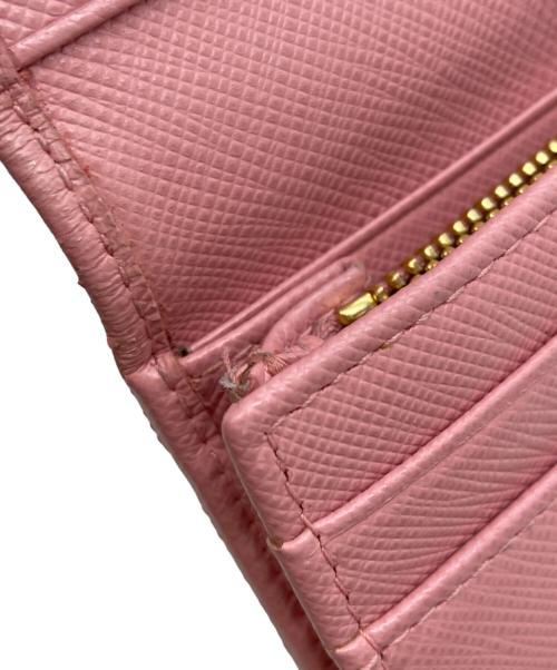 PRADA（プラダ）PRADA (プラダ) サフィアーノロングウォレット ピンクの古着・服飾アイテム