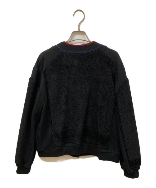 MUVEIL（ミュベール）MUVEIL (ミュベール) 裏毛ボアブルゾン ブラック サイズ:	SIZE 38の古着・服飾アイテム