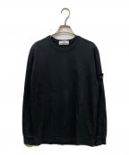 STONE ISLANDストーンアイランド）の古着「ヘビーウェイトコットンクルーネックL/Sカットソー」｜ブラック