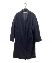 anuke（アンヌーク）の古着「Collarless Cocoon Coat」｜ネイビー