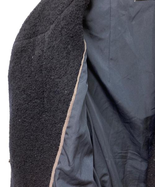 anuke（アンヌーク）anuke (アンヌーク) Collarless Cocoon Coat ネイビー サイズ:	SIZE 38の古着・服飾アイテム