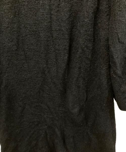 anuke（アンヌーク）anuke (アンヌーク) Collarless Cocoon Coat ネイビー サイズ:	SIZE 38の古着・服飾アイテム