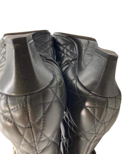Christian Dior（クリスチャン ディオール）Christian Dior (クリスチャン ディオール) カナージュ サイドジップブーツ ブラウン サイズ:	SIZE 36 1/2の古着・服飾アイテム
