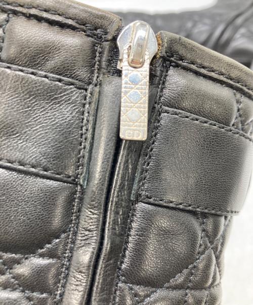 Christian Dior（クリスチャン ディオール）Christian Dior (クリスチャン ディオール) カナージュ サイドジップブーツ ブラウン サイズ:	SIZE 36 1/2の古着・服飾アイテム