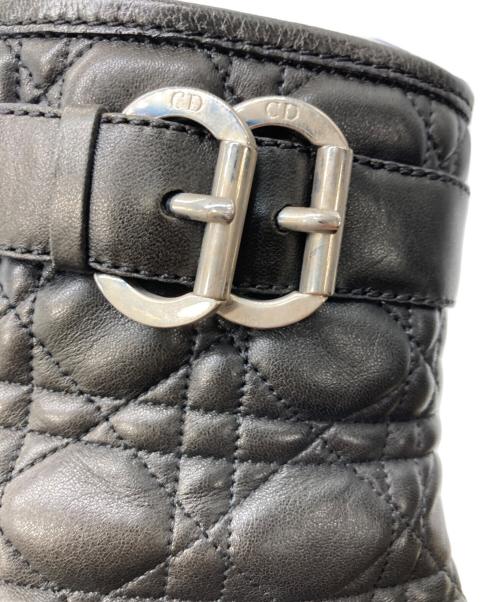 Christian Dior（クリスチャン ディオール）Christian Dior (クリスチャン ディオール) カナージュ サイドジップブーツ ブラウン サイズ:	SIZE 36 1/2の古着・服飾アイテム