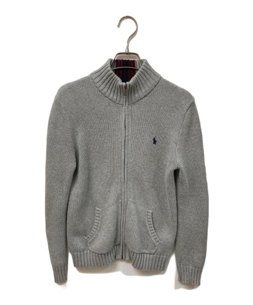 POLO RALPH LAUREN（ポロ・ラルフローレン）POLO RALPH LAUREN (ポロ・ラルフローレン) ジップニット グレー サイズ:	SIZE Mの古着・服飾アイテム
