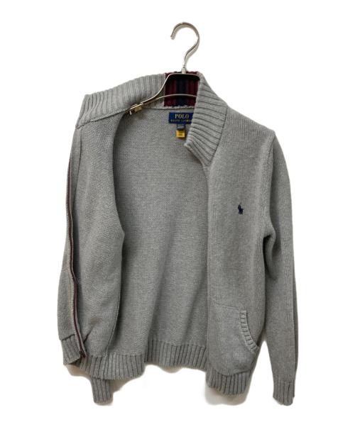 POLO RALPH LAUREN（ポロ・ラルフローレン）POLO RALPH LAUREN (ポロ・ラルフローレン) ジップニット グレー サイズ:	SIZE Mの古着・服飾アイテム