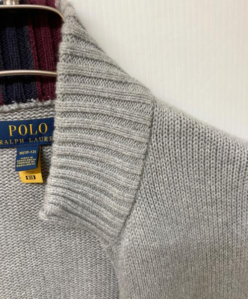POLO RALPH LAUREN（ポロ・ラルフローレン）POLO RALPH LAUREN (ポロ・ラルフローレン) ジップニット グレー サイズ:	SIZE Mの古着・服飾アイテム