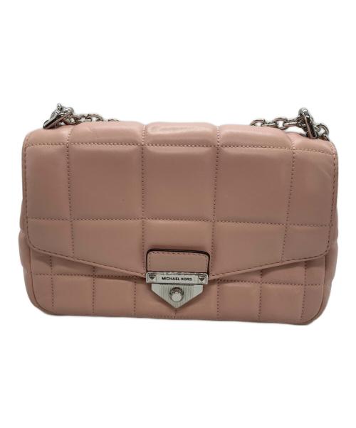 MICHAEL KORS（マイケルコース）MICHAEL KORS (マイケルコース) ラージ キルティングレザー ショルダーバッグ ピンク サイズ:不明の古着・服飾アイテム
