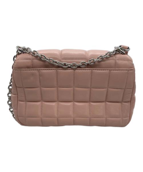 MICHAEL KORS（マイケルコース）MICHAEL KORS (マイケルコース) ラージ キルティングレザー ショルダーバッグ ピンク サイズ:不明の古着・服飾アイテム