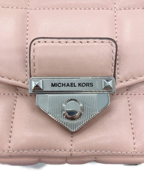 MICHAEL KORS（マイケルコース）MICHAEL KORS (マイケルコース) ラージ キルティングレザー ショルダーバッグ ピンク サイズ:不明の古着・服飾アイテム