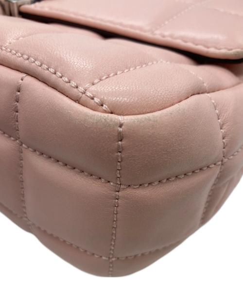 MICHAEL KORS（マイケルコース）MICHAEL KORS (マイケルコース) ラージ キルティングレザー ショルダーバッグ ピンク サイズ:不明の古着・服飾アイテム