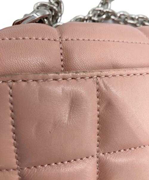 MICHAEL KORS（マイケルコース）MICHAEL KORS (マイケルコース) ラージ キルティングレザー ショルダーバッグ ピンク サイズ:不明の古着・服飾アイテム