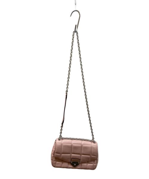 MICHAEL KORS（マイケルコース）MICHAEL KORS (マイケルコース) ラージ キルティングレザー ショルダーバッグ ピンク サイズ:不明の古着・服飾アイテム