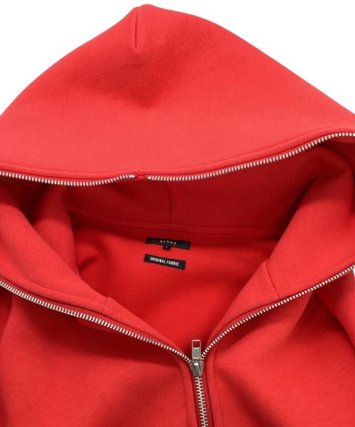 BEAMS（ビームス）BEAMS (ビームス) FullFaceZipHoodie レッド サイズ:SIZE Lの古着・服飾アイテム