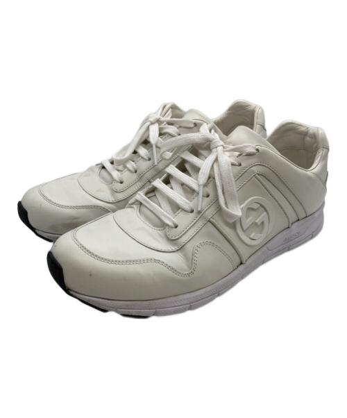 GUCCI（グッチ）GUCCI (グッチ) インターロッキングG ローカットスニーカー ホワイト サイズ:SIZE 7の古着・服飾アイテム